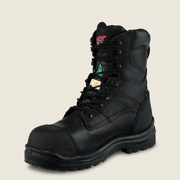 Mens Red Wing King Toe® - 8-inch Waterproof Csa Toe - Safety Boots Black - GFS657903